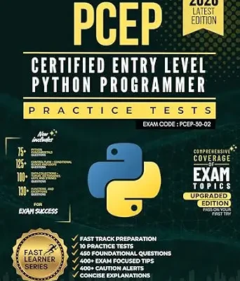 خرید و دانلود نسخه کامل کتاب PCEP – CERTIFIED ENTRY-LEVEL PYTHON PROGRAMMER – QUESTION BANK STUDY GUIDE