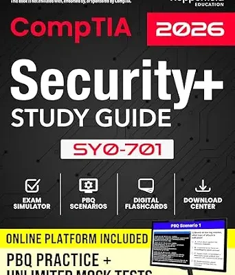 خرید و دانلود نسخه کامل کتاب CompTIA Security+ Study Guide: Complete Certification Manual for SY0-701, Designed for Exam-Realistic Practice with Full-Length Test Simulations and Smart Learning Platform
