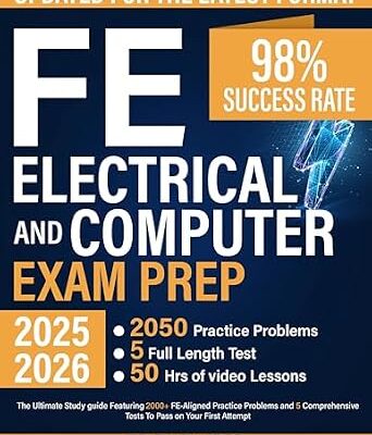 خرید و دانلود نسخه کامل کتاب FE Electrical and Computer Exam Prep: The Ultimate Study guide Featuring 2000+ FE-Aligned Practice Problems and 5 Comprehensive Tests To Pass on Your First Attempt