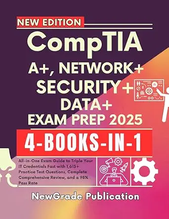 خرید و دانلود نسخه کامل کتاب CompTIA A+, NETWORK+, SECURITY+, DATA+ EXAM PREP 2025: All-in-One Exam Guide to Triple Your IT Credentials Fast with 1,615+ Practice Test Questions, Complete Comprehensive Review, and a 98% Pass Rate_6a6cbbc53a366.webp خرید و دانلود نسخه کامل کتاب CompTIA A+, NETWORK+, SECURITY+, DATA+ EXAM PREP 2025: All-in-One Exam Guide to Triple Your IT Credentials Fast with 1,615+ Practice Test Questions, Complete Comprehensive Review, and a 98% Pass Rate