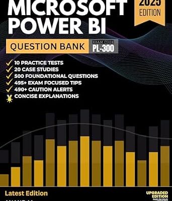 خرید و دانلود نسخه کامل کتاب MICROSOFT POWER BI DATA ANALYST | Question Bank, Exam Code PL-300, 10 Practice Tests, 20 Case studies, 500 Questions, 495+ Exam focused tips, 490+ Caution Alerts