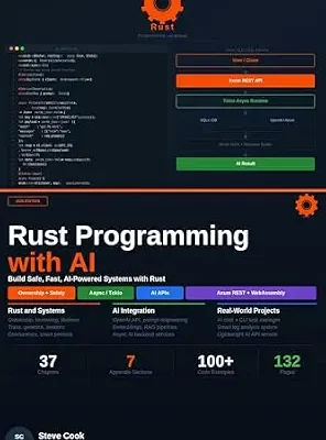 خرید و دانلود نسخه کامل کتاب Rust Programming with AI: A Complete Beginner’s Guide to Modern Rust Development, Systems Programming, and AI-Powered Applications