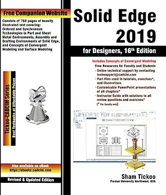 خرید و دانلود نسخه کامل کتاب Solid Edge 2019 for Designers, 16th Edition