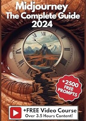 خرید و دانلود نسخه کامل کتاب Midjourney: The Complete Guide 2023 (incl. 2500+ Prompts): Master Midjourney V5.2+ and AI-Powered Insights with a 520-Page E-Book | Comprehensive Guide to AI Art & Techniques