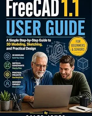 خرید و دانلود نسخه کامل کتاب Freecad 1.1 user guide for beginners and seniors: A Simple Step-by-Step Guide to 3D Modeling, Sketching, and Practical Design