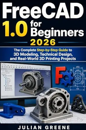 خرید و دانلود نسخه کامل کتاب FreeCAD 1.0 for Beginners 2026: The Complete Step-by-Step Guide to 3D Modeling, Technical Design, and Real-World 3D Printing Projects_6a700cf757f5b.webp خرید و دانلود نسخه کامل کتاب FreeCAD 1.0 for Beginners 2026: The Complete Step-by-Step Guide to 3D Modeling, Technical Design, and Real-World 3D Printing Projects