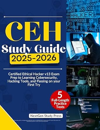 خرید و دانلود نسخه کامل کتاب CEH STUDY GUIDE 2025-2026: Certified Ethical Hacker v13 Exam Prep to Learning Cybersecurity, Hacking Tools, and Passing on your First Try (NextGen Master IT Certification Series Book 5)_6a83d2367de8c.jpeg خرید و دانلود نسخه کامل کتاب CEH STUDY GUIDE 2025-2026: Certified Ethical Hacker v13 Exam Prep to Learning Cybersecurity, Hacking Tools, and Passing on your First Try (NextGen Master IT Certification Series Book 5)